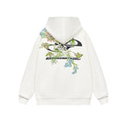 Floral Embroidery Logo Hoodie