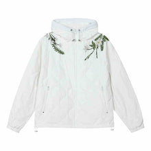 Load image into Gallery viewer, Floral Quilted Hooded Down Coat
