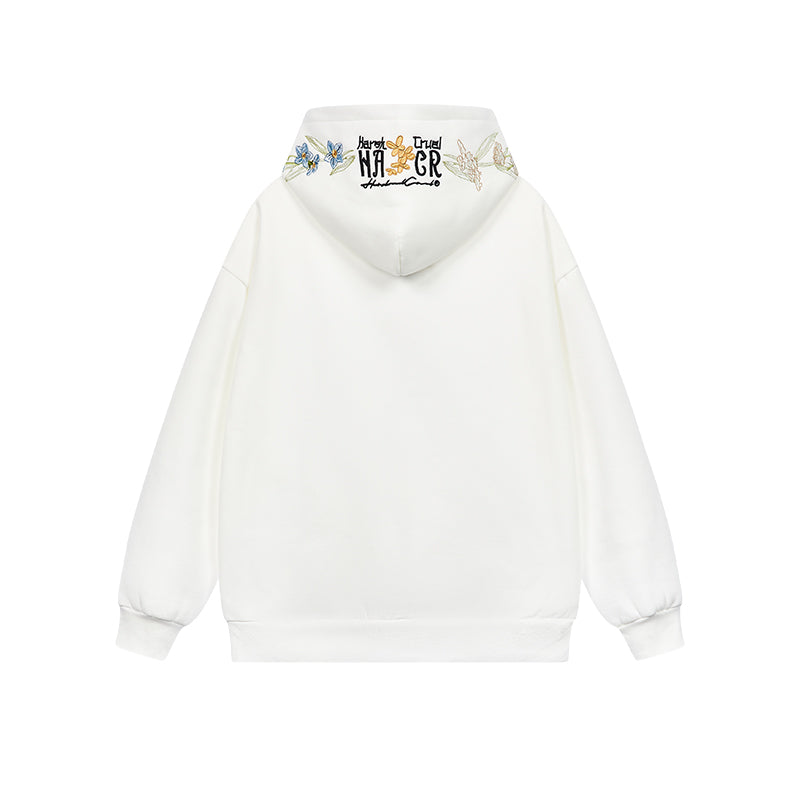 HARSH and CRUEL FLOWER BACK PRINT HOODIE ミニ裏毛 パーカー HARSH and CRUEL 】 BACK PRINT HOODIE バックプリント ミ