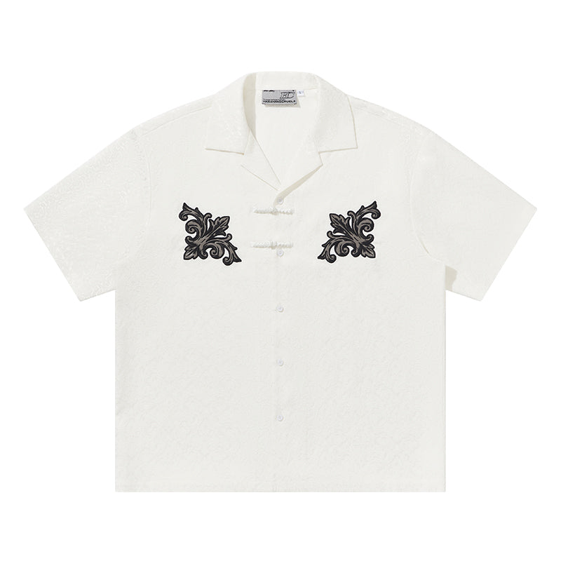 Colorblock Scout Embroidery Knots Shirt