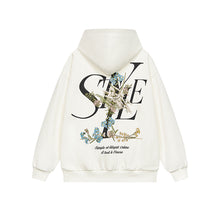 Load image into Gallery viewer, Floral Embroidery Style Zip Up Hoodie
