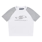 Colorblock Raglan Crop Top