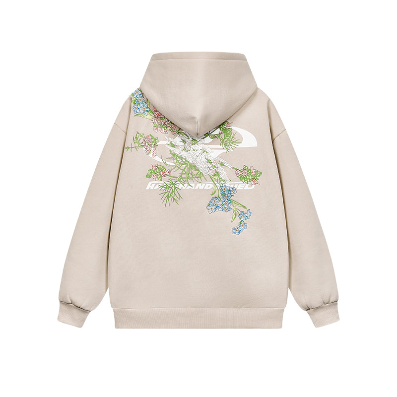 Floral Embroidery Logo Hoodie – Harsh and Cruel