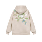 Floral Embroidery Logo Hoodie