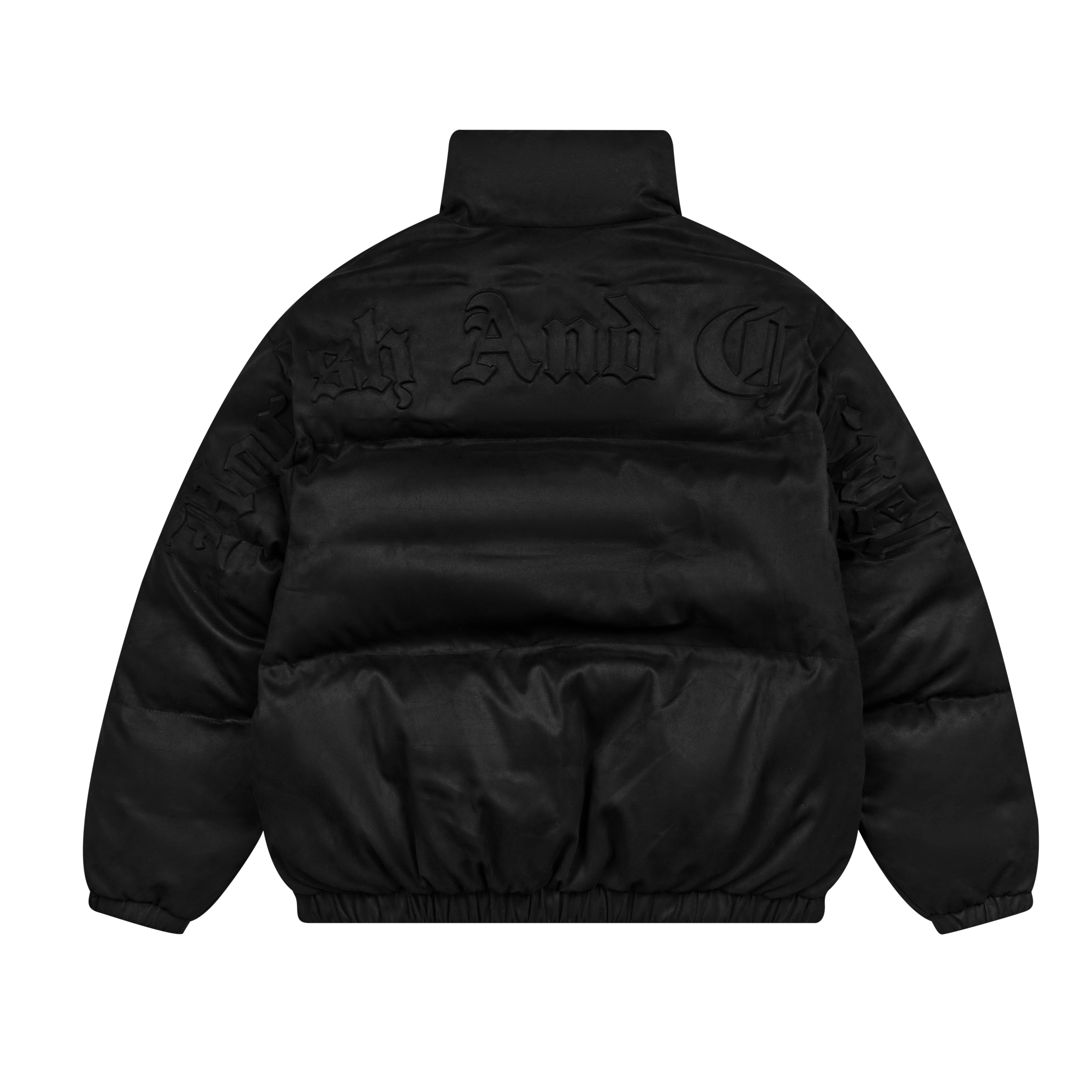Embossed Gothic Logo Down Jacket – Harsh and Cruel