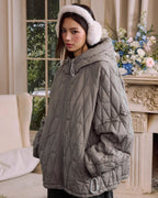 Quilted Pattern Embroidered Logo Jacket