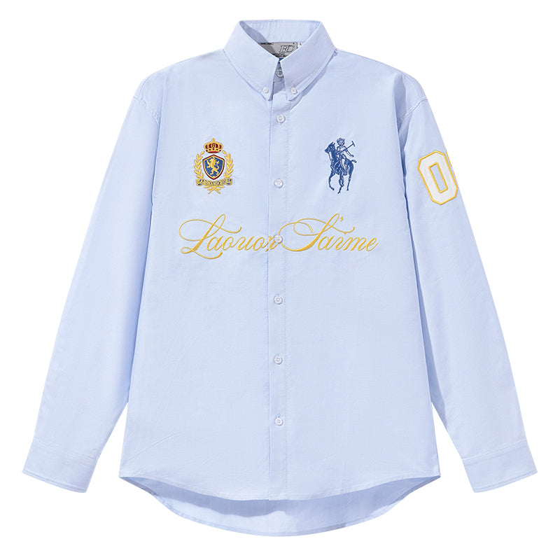 Oxford Embroidered Loose Fit Shirt
