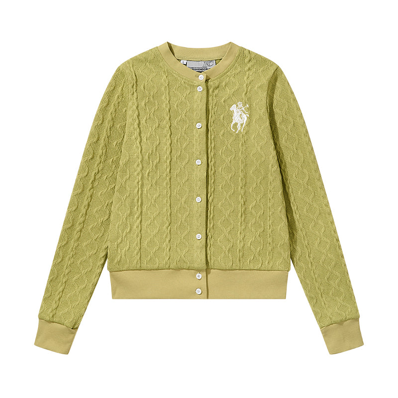 Cable Knit Slim Fit Cardigan