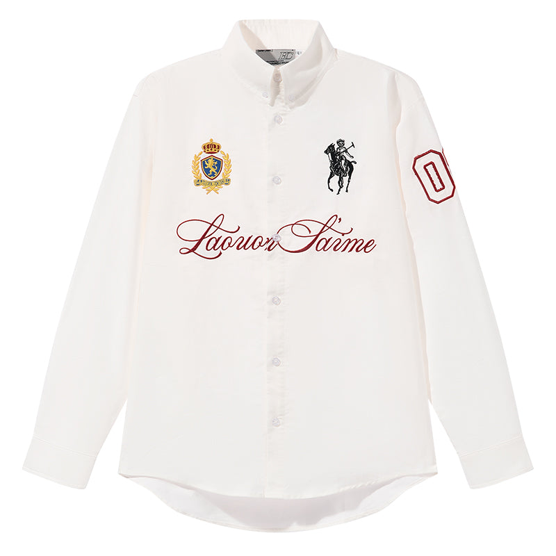 Oxford Embroidered Loose Fit Shirt