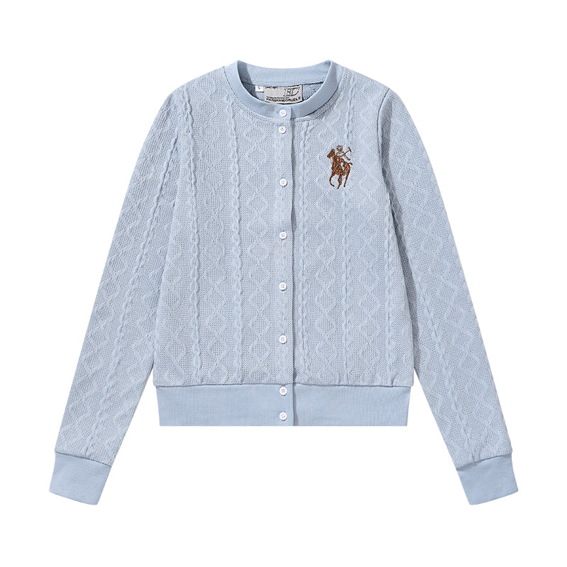 Cable Knit Slim Fit Cardigan