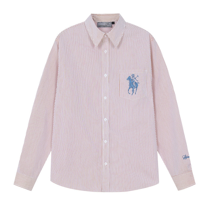 Vintage Striped Embroidered Shirt