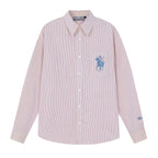 Vintage Striped Embroidered Shirt