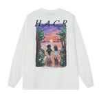 Sunset Graphic Oversized Long Sleeve