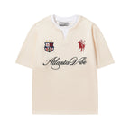 Layered Retro Embroidered Jersey