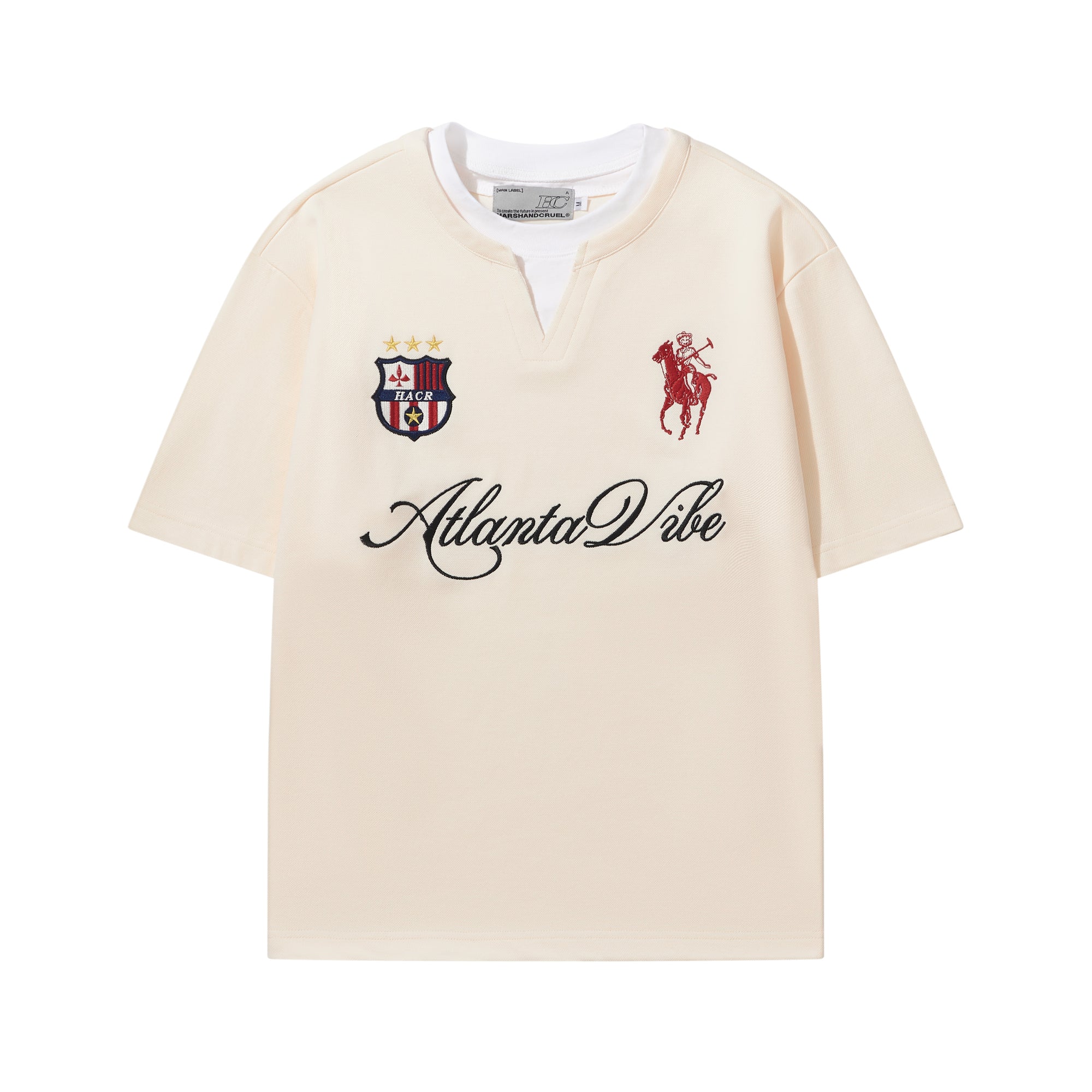 Layered Retro Embroidered Jersey