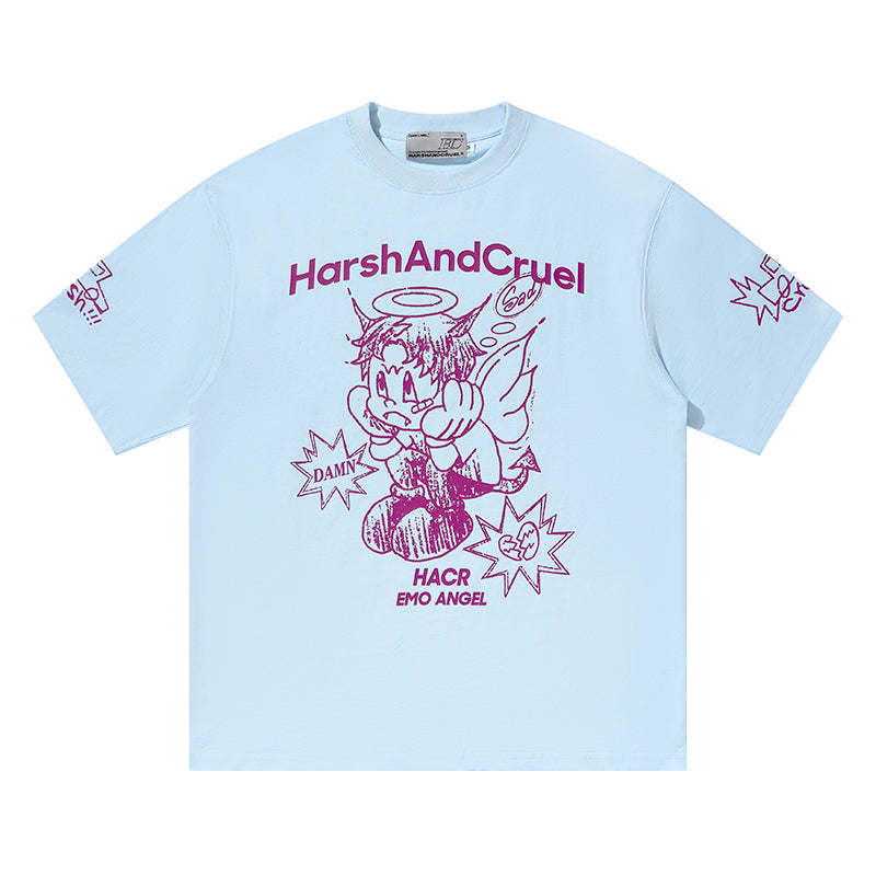 Angel Graffiti Print Tee – Harsh and Cruel
