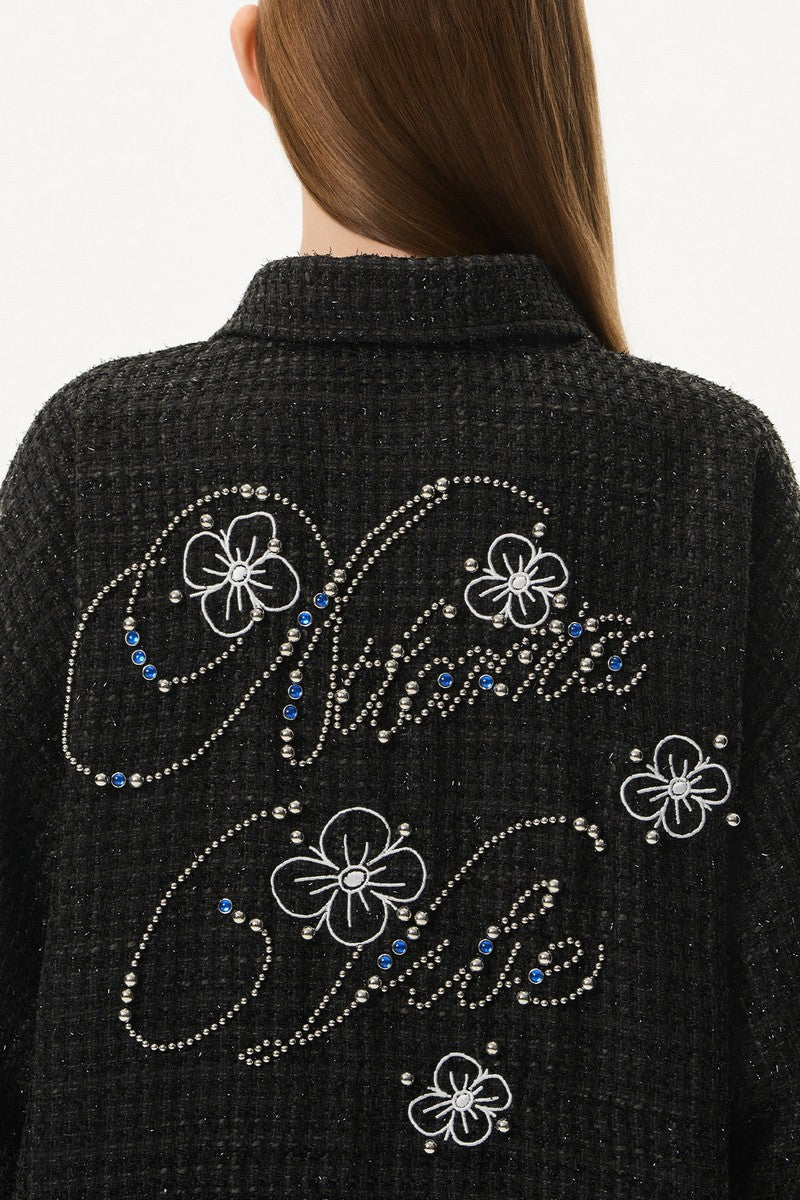Beaded Embroidered Shirt Jacket