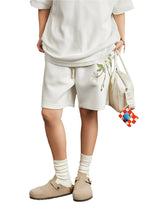 Floral Embroidered Sweat Shorts