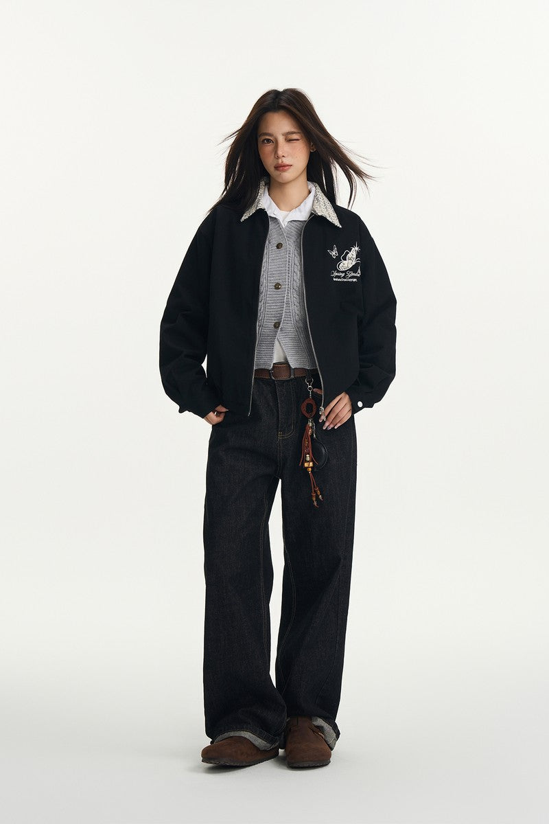Butterfly Patchwork Collar Jacket