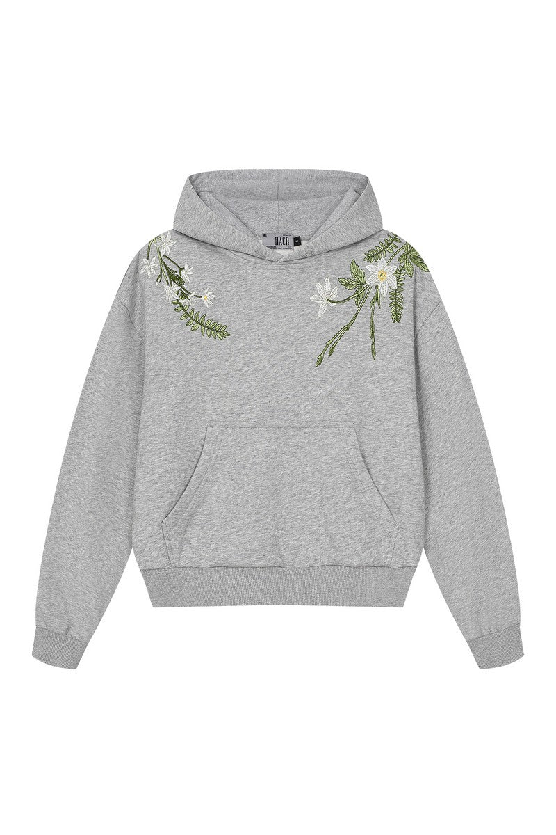 Green Wreath Cropped Hoodie