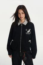 Butterfly Patchwork Collar Jacket