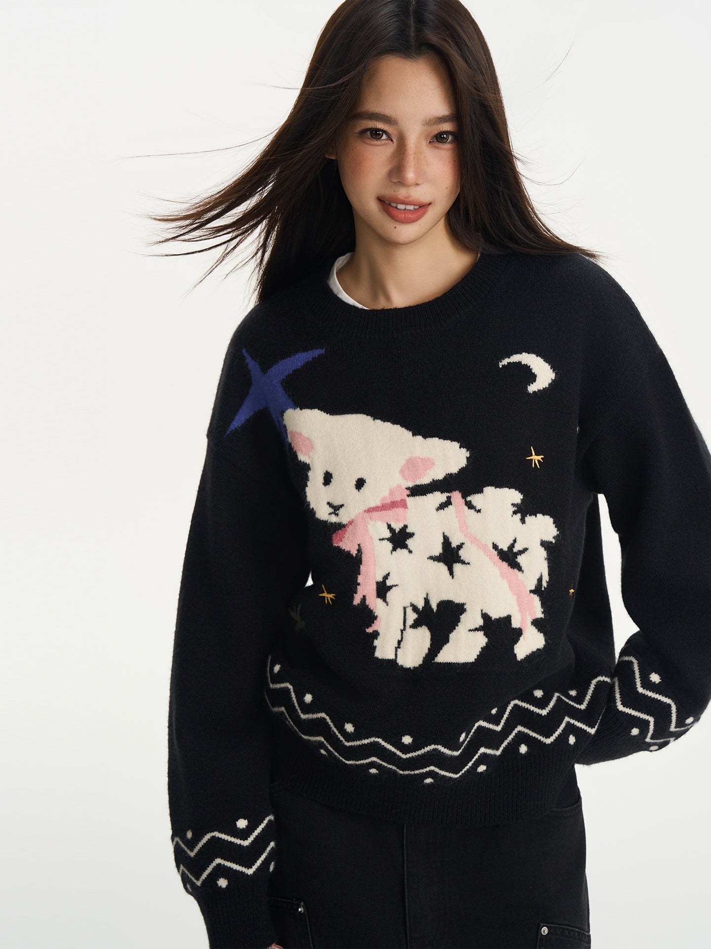 Star Sheep Crewneck Sweater