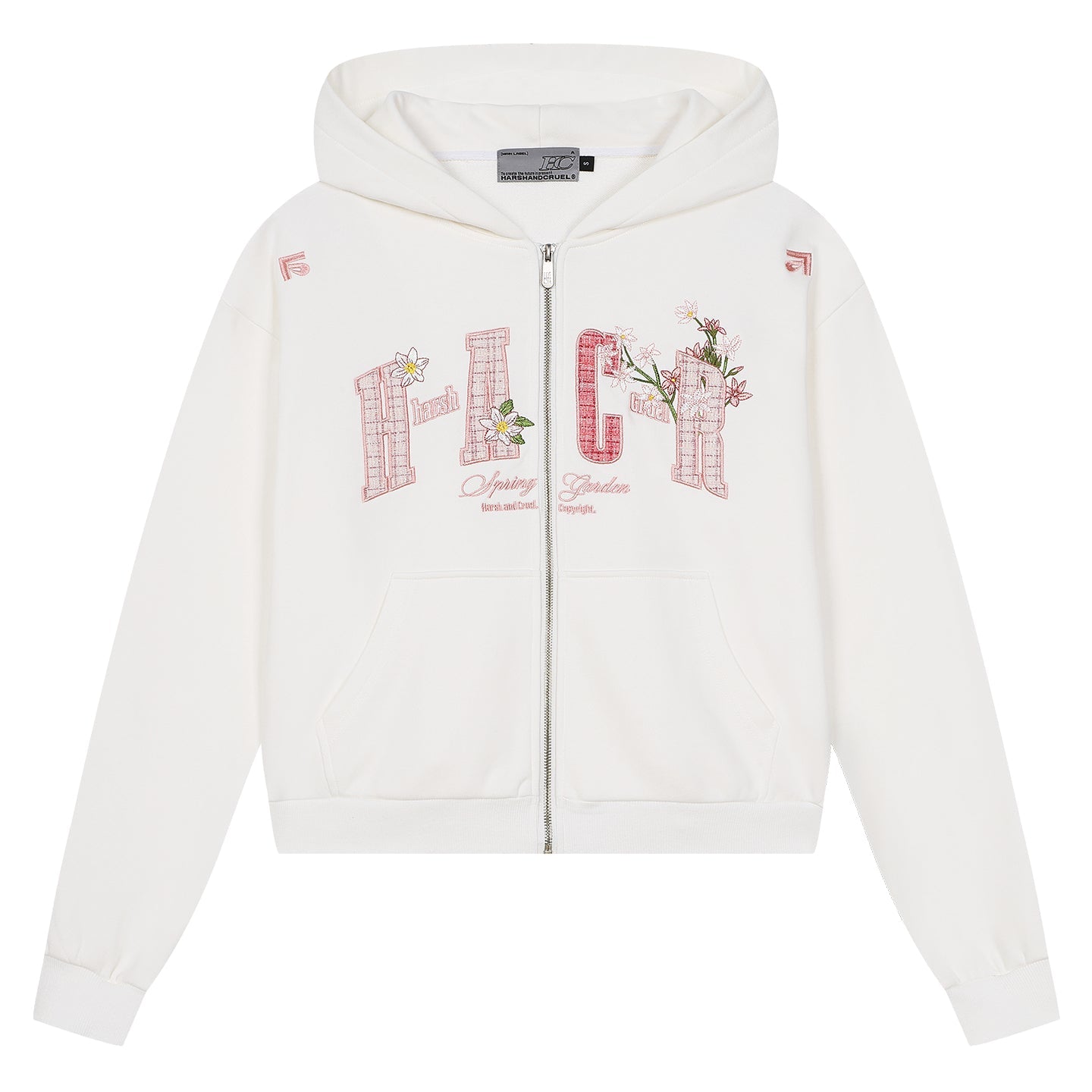 Flower Patchwork Zip Hoodie