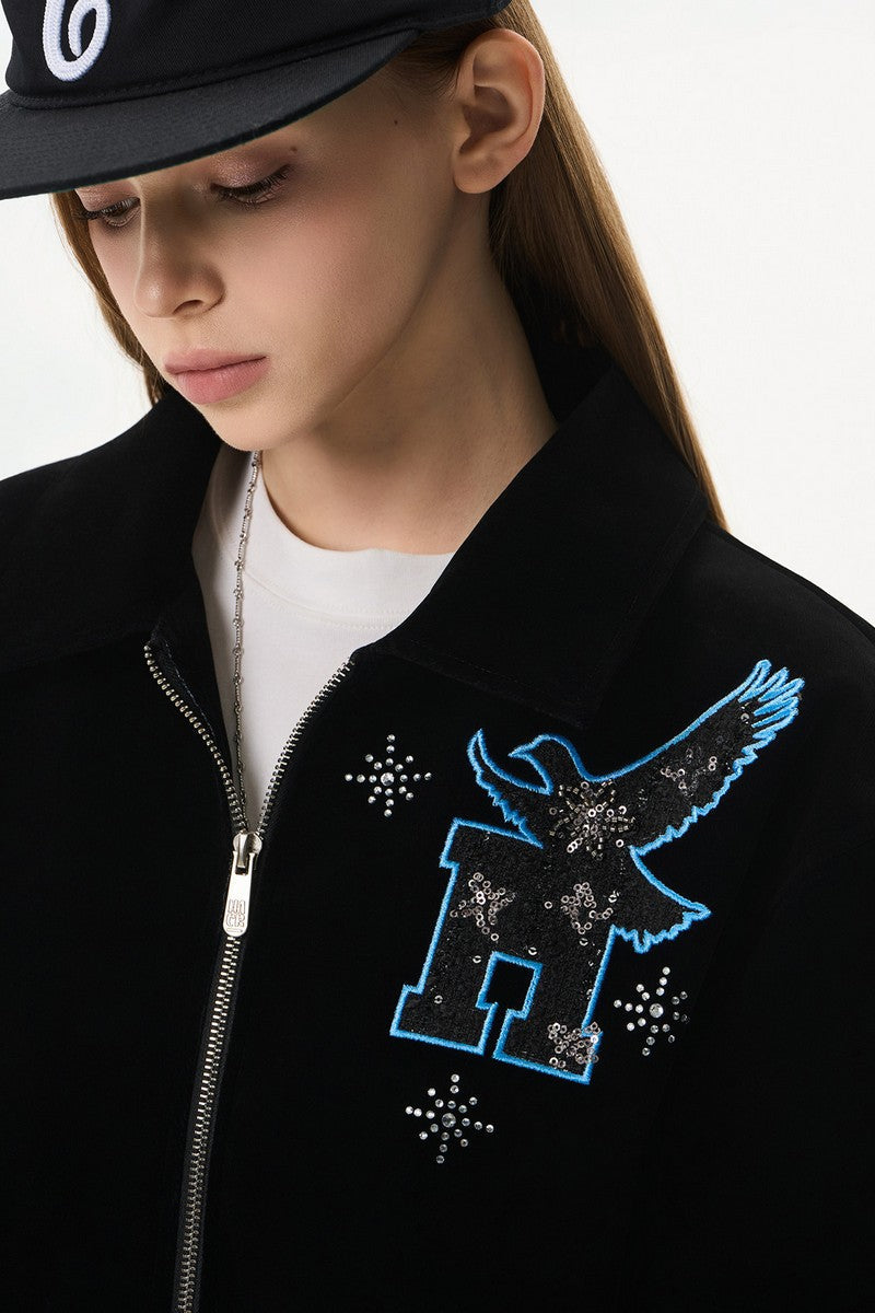 Velvet Dove Patch Denim Jacket