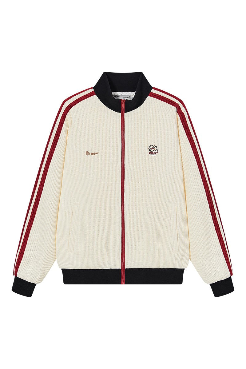 Embroidered Corn Puff Track Jacket
