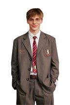 Retro Striped Embroidery Blazer