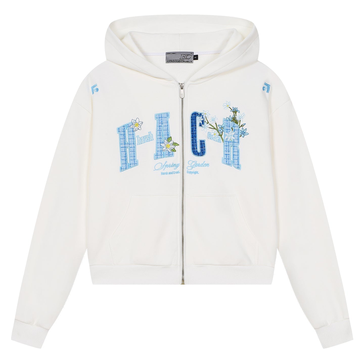 Flower Patchwork Zip Hoodie