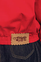Floral Embroidery Cotton Harrington Jacket