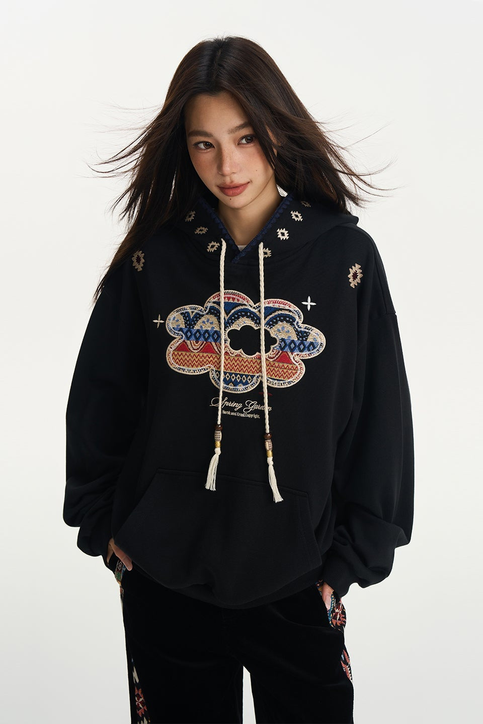 Floral Patchwork Hoodie