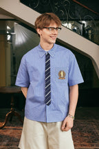Plaid Tie Layered Shirt