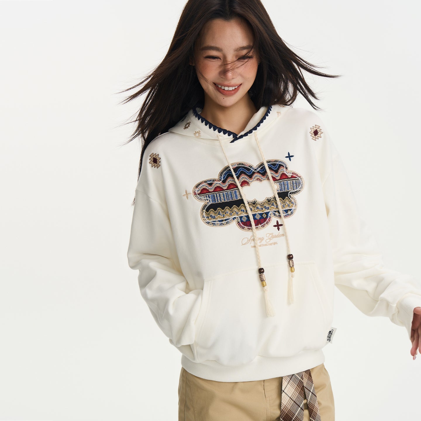 Floral Patchwork Hoodie