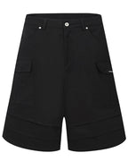 Pleated Pocket Utility Shorts