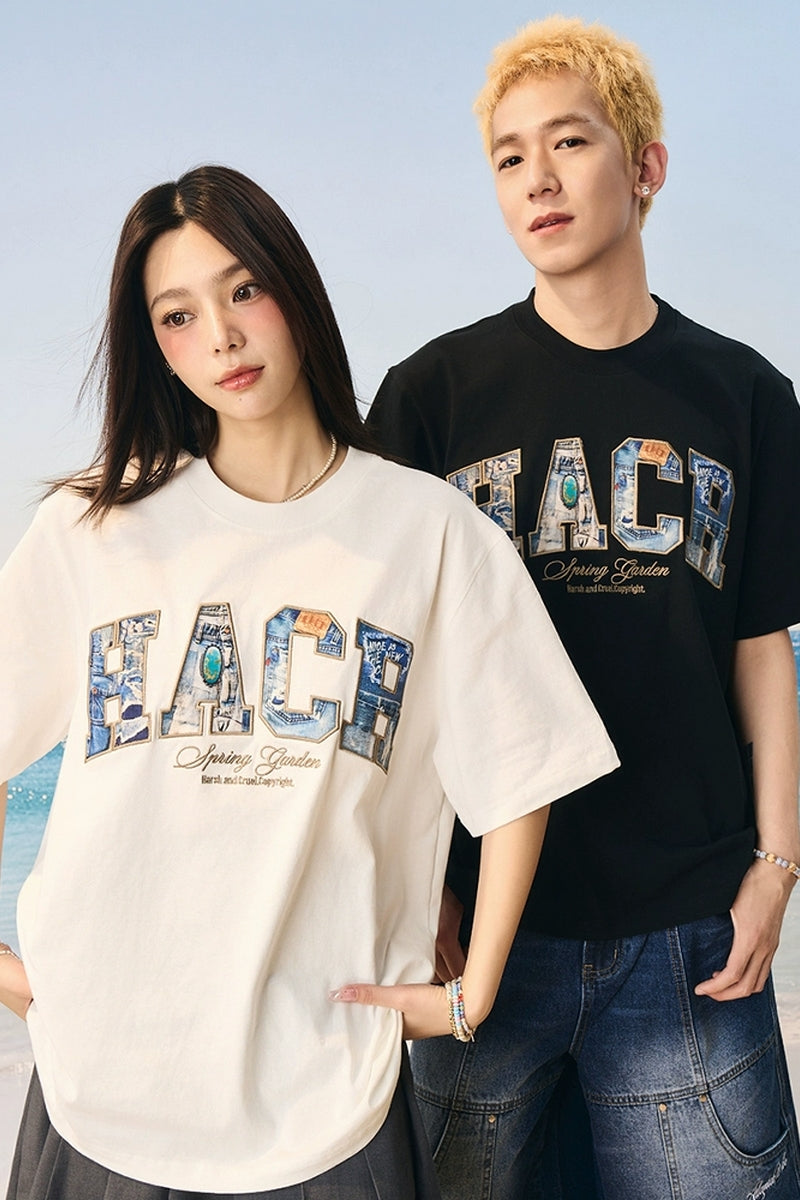 Vintage Turquoise Patchwork T-Shirt