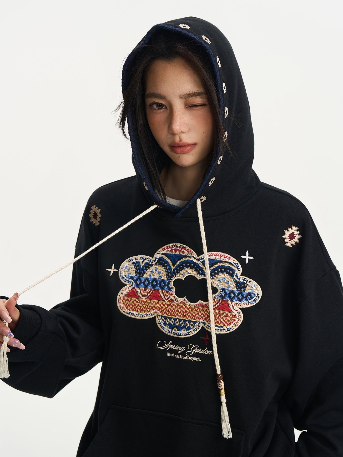 Floral Patchwork Hoodie
