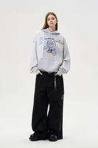 Retro Colorblock Graphic Hoodie