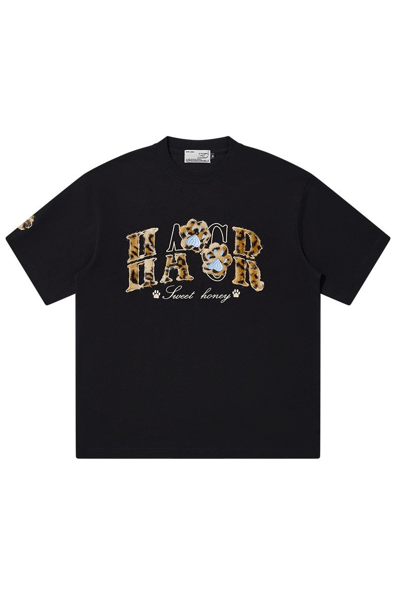 Leopard Patch Cat Paw Tee