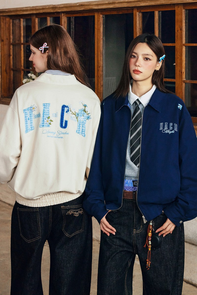 Reversible Embroidered Collar Jacket