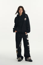Burnt Lace Embroidered Hoodie