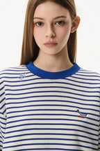 Nautical Stripe Embroidered Tee