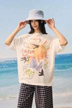 Watercolor Graffiti Mesh T-Shirt