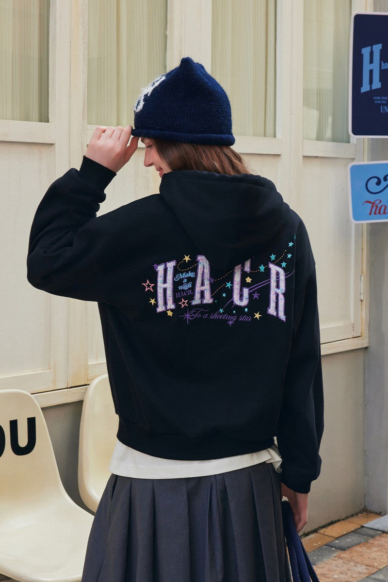 Unicorn Patch Embroidered Hoodie
