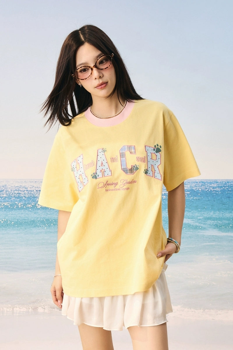 Dog Paw Patchwork T-Shirt