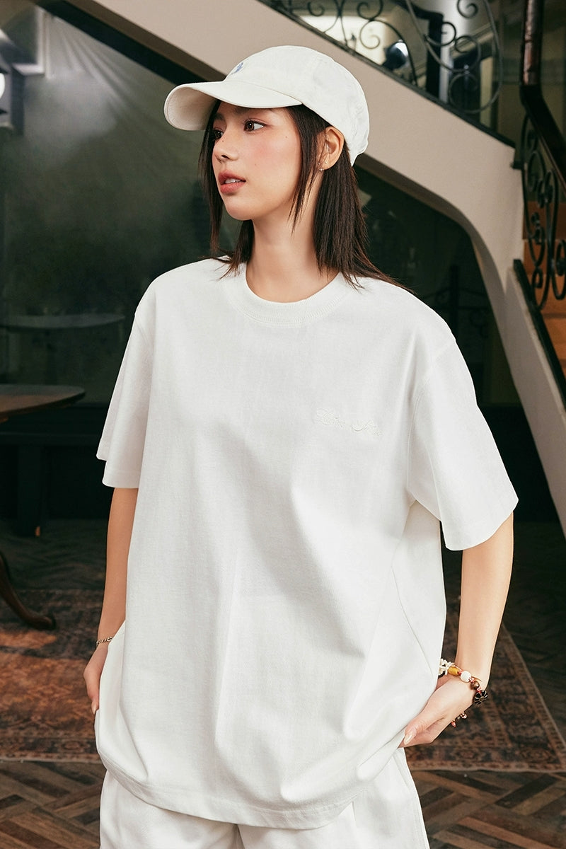 Ribbed Texture Base T-Shirt