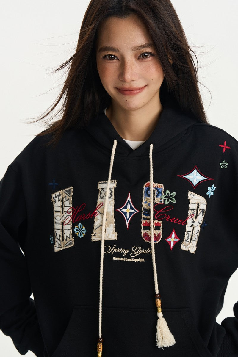 Floral Patchwork Hoodie