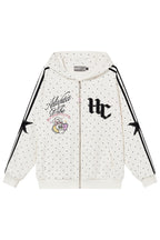 Polka Dot Zip Up Hoodie