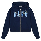 Flower Patchwork Zip Hoodie
